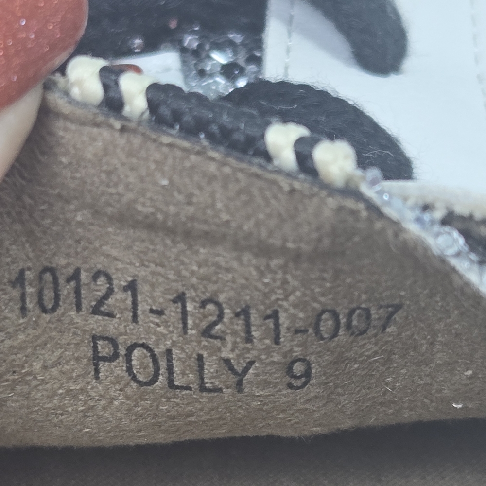 ShuShop Shu Shop Women's Polly Slide Sneakers in White and Silver Glitter Size 9 - Picture 14 of 14